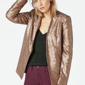 NWT Rose gold sequin blazer Just Fab